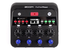 O Zoom PodTrak P4next oferece podcasts refinados com redução de ruído de IA, polimento de tom vocal e compressão de som. (Fonte da imagem: Zoom)