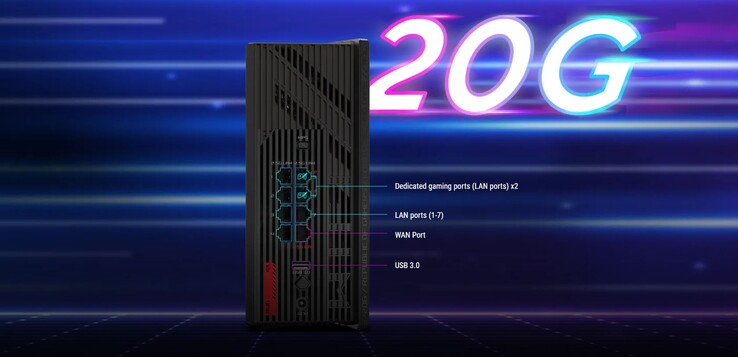 Duas portas Ethernet são aparentemente destinadas a dispositivos de jogos (Fonte da imagem: Asus)