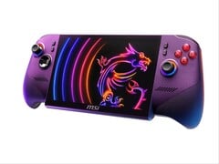 O MSI Claw 8 EX, mais econômico, estará disponível na cor Luminous Blue, ao contrário da variante Arc G3 Extreme na cor Void Purple mostrada.