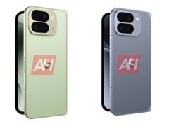 Renderizações não oficiais do Pixel 10 Pro Fold mostrando as cores Jade (esquerda) e Moonstone (direita). (Fonte da imagem: Android Headlines)