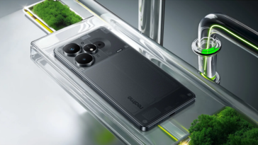 O Realme Neo7 Turbo vem em preto transparente...