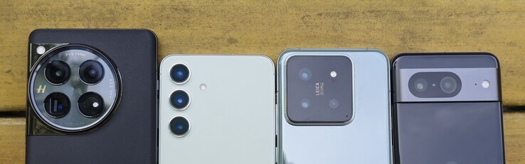 Comparação da configuração da câmera traseira: OnePlus 12 vs. Samsung Galaxy S24 vs. Xiaomi 14 vs. Google Pixel 8