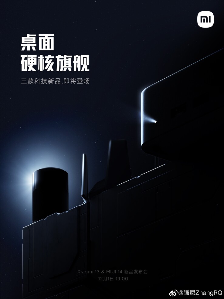 ...poderá ser acompanhado por um PC completo no palco durante o evento 13/MIUI 14. (Fonte: Eu sou HYK via Weibo, Xiaomi via Weibo)