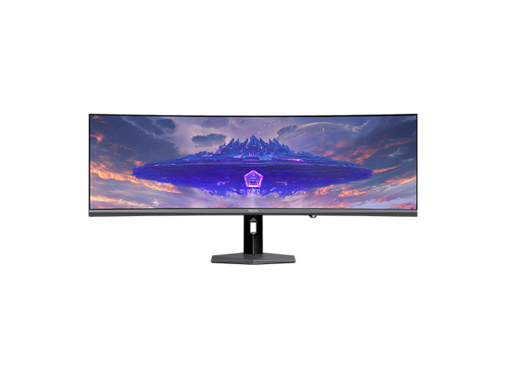 Vista frontal do monitor curvo para jogos AOC Agon Pro AGP497UCZD