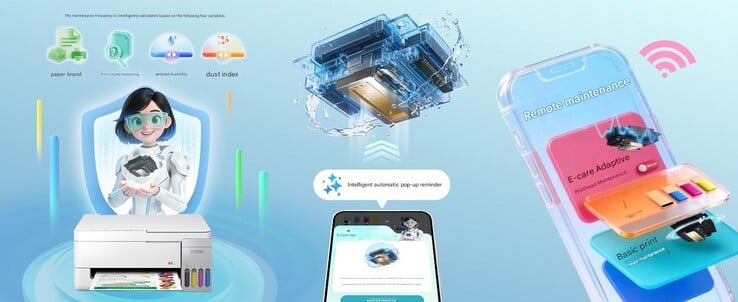 A Impressora Multifuncional Colorida Sem Fio Epson L3351 suporta controles baseados em aplicativos
