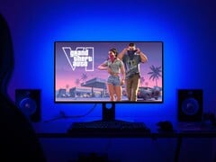 Versão para PC do GTA 6 vista em um monitor de jogos