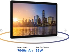 O Samsung Galaxy Tab A11+ 5G possui uma bateria de 7.040 mAh (Fonte da imagem: Samsung)