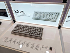 Teclado sem fio para jogos Keychron K2 HE Concrete. (Fonte da imagem: Notebookcheck/Stephen Pereyra)