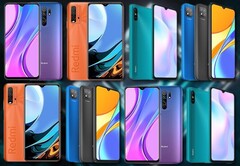 Uma série Redmi 10 poderia ser baseada em processadores Mediatek, como a maioria da linha Redmi 9 era. (Fonte de imagem: Redmi 9 phones/Xiaomi - editado)