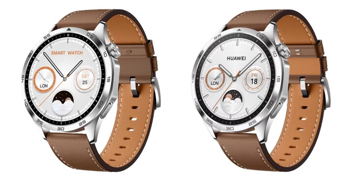 O Rogbid M6 (à esquerda) contra o Huawei Watch GT 4 (à direita). (Fonte da imagem: Rogbid)