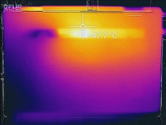 Thermal profile, underside (max load)