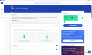 Configurações do perfil de energia