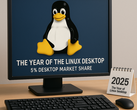 O Linux atinge 5% de participação no mercado de sistemas operacionais para desktops, indicando uma adoção crescente entre consumidores e jogadores. (Imagem gerada via ChatGPT)