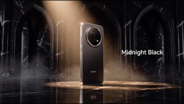 O Honor X9e Pro na cor Midnight Black.