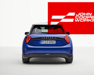 O novo Mini Cooper SE será eventualmente lançado como uma versão John Cooper Works, que promete mais desempenho, diversão e mudanças no estilo. (Fonte da imagem: Mini - editado)