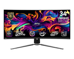 O MPG 341CQPX é um dos dois monitores QD-OLED de 34 polegadas que a MSI lançou este ano. (Fonte da imagem: MSI)