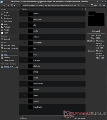 O senhor ainda tem acesso aos arquivos de aplicativos específicos, como o RetroArch.