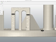 Medição das facetas de 6 mm e 7 mm do Scanbench no QuickSurface