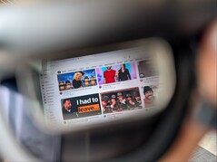 Visão mais próxima da tela estendida projetada