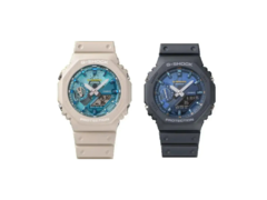 Modelos Casio GA-2100AS-5A e GA-2100AS-2A que vazaram. (Fonte da imagem: Great G-Shock World)
