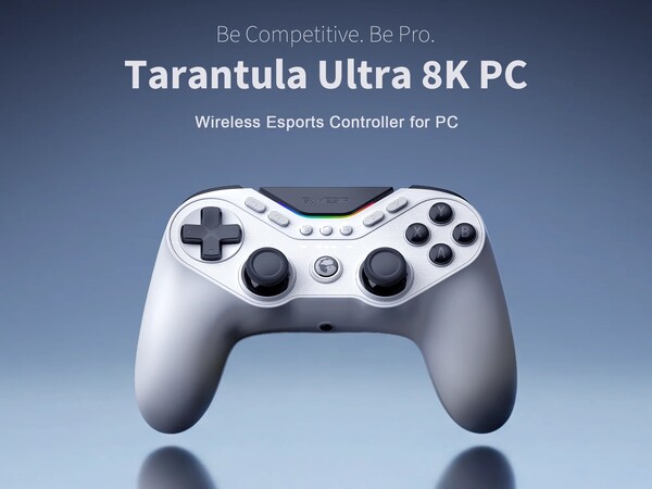 O PC GameSir Tarantula Ultra 8K se conecta via USB-C e sem fio de 2,4 GHz.