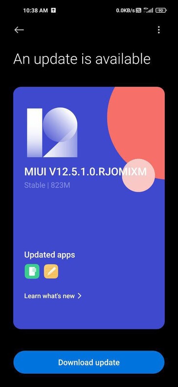 MIUI 12.5 para o Redmi Note 9.