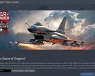 Notas de atualização do War Thunder 2.39 "Dance of Dragons" no jogo (Fonte: Own)