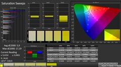 CalMAN: saturação de cores