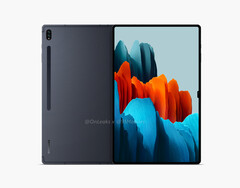 O Samsung GalaxyO Samsung Galaxy Tab S8 Ultra deve chegar às prateleiras no início de 2022. (Fonte de imagem: @OnLeaks &amp;amp; 91Mobiles) O Tab S8 Ultra deve chegar às prateleiras no início de 2022. (Fonte de imagem: @OnLeaks/91Mobiles)