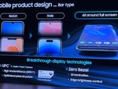 O slide da Samsung Display usado em sua apresentação no K-Display Business Forum. (Fonte: Patently Apple)