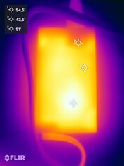 Unidade de fonte de alimentação durante o teste de estresse
