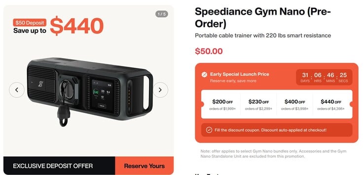 Então... qual é o preço além do depósito de US$ 50?