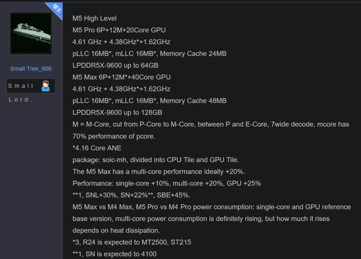 Apple Especificações do M5 Pro e do M5 Max
