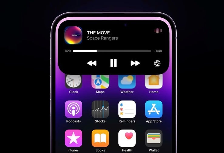 O Dynamic Island pode ser usado no iPhone, entre outras coisas, para controlar a reprodução de músicas ou para desenvolver atividades secundárias como o Timer.
