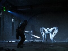 Uma imagem mostrando uma batalha contra uma criatura em Hell is Us.