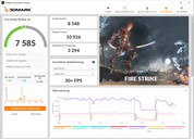 Fire Strike (operação de rede elétrica, modo Battery Saver)