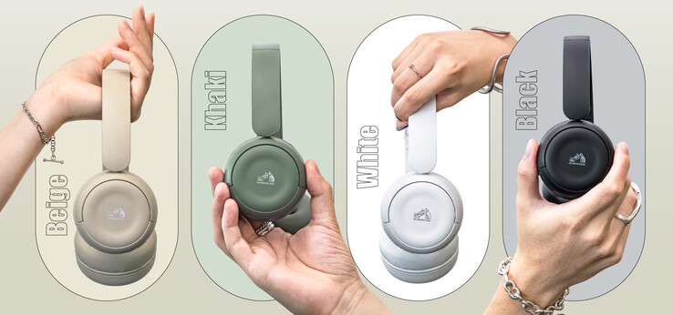 Os fones de ouvido JVC Kenwood HA-S60W estão disponíveis em quatro cores suaves e foscas: bege, cáqui, branco e preto. (Fonte da imagem: JVC Kenwood)