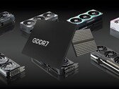 Memória GDDR7 mostrada com GPUs Nvidia RTX série 50 (Fonte da imagem: Memphis Electronic, Blog da Nvidia com edições)