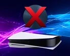 Console PS5 exibido com disco físico de jogo