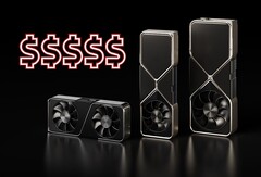 Espera-se que as GPUs RTX 5080 e RTX 5090 contem com 10.752 e 21.760 núcleos CUDA, respectivamente. (Fonte da imagem: Nvidia, editado)