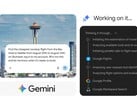 O Gemini Spark processa uma pesquisa de voos no Chrome e inicia a reserva
