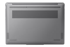 O painel inferior do Lenovo Yoga Slim 7i Gen 9 apresenta muitas aberturas de ventilação e alto-falantes de disparo inferior.