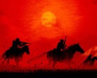 Silhueta dos personagens de Red Dead Redemption 2 a cavalo. (Fonte da imagem: Rockstar)