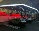 A Tesla está planejando um design futurista para a estação Cyber Canopy Supercharger. (Fonte da imagem: Max de Zegher/X)