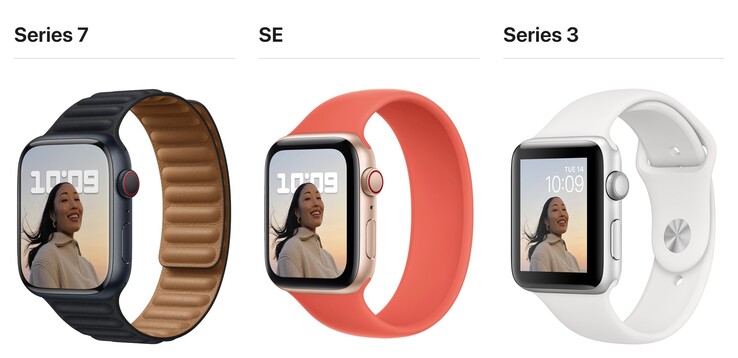 Apple Relógios atualmente listados na loja oficial. (Fonte da imagem: Apple)