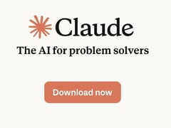 Tela de anúncio do Claude