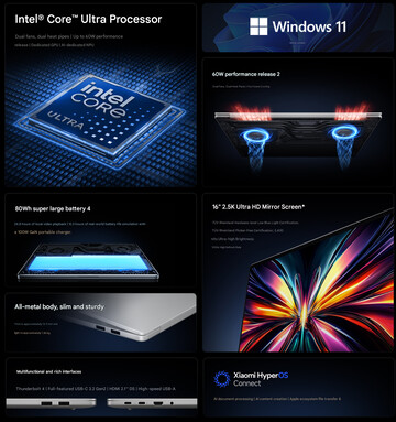 Principais destaques do laptop Redmi Book 16 2026 (tradução automática)