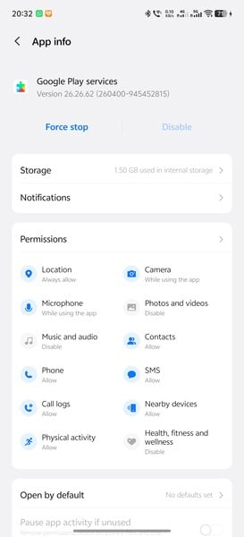 O Google Pay continuava funcionando normalmente com a versão 26.26 do Play Services.