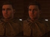 Uma imagem mostrando um modelo de personagem à direita para Henry em Kingdom Come: Deliverance 2 após a implementação do DLSS 5