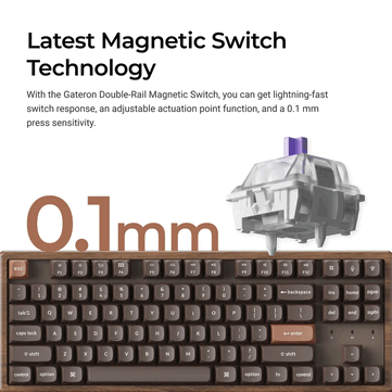 Keychron K8 HE Edição Especial em Madeira Integral